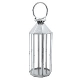 LANTERNA DECORATIVA DE METAL E VIDRO