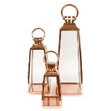 CJ DE LANTERNAS ACO INOXIDAVEL NA COR COB- 3 PCS - G 24