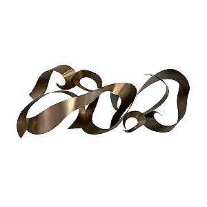 PECA DECORATIVA PARA PAREDE ABSTRATA BRONZE EM ACO