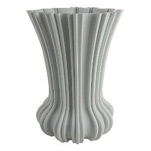 VASO DECORATIVO EM CERAMICA BRANCO 3D 23CM X 23CM X 34CM