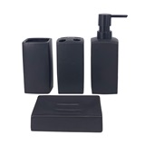 KIT DE LAVABO DE CERAMICA PRETO - 4 PCS