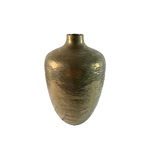 VASO DECORATIVO EM CERAMICA DOURADA