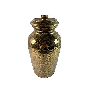 POTE DECORATIVO EM CERAMICA DOURADO