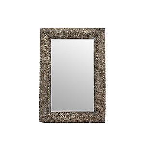 ESPELHO COM MOLDURA EM METAL BRONZE
