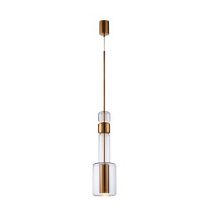 PENDENTE ARETE DOURADO / TRANSPARENTE (D)18CM (A)115CM 1XGU10 MR16 MAX 7W IP20