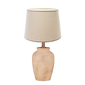 ABAJUR KALE BEGE / COBRE (D)20CM (A)42CM 1XE27 BULBO MAX 40W 3000K IP20 (SOMENTE BASE)