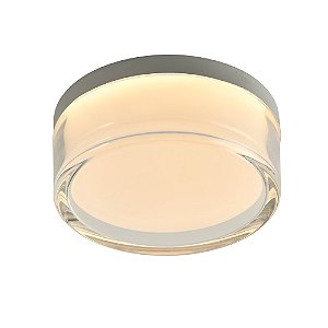 PLAFON PULSE BRANCO / TRANSPARENTE (D)19,5CM (A)8CM 1XLED INTEGRADO 24W 3000K 1700LM IP20