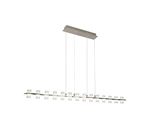 PENDENTE BISOT GRAFITE / TRANSPARENTE (L)6,5CM (C)126CM (A)8CM 1XLED INTEGRADO 48W 3000K 1820LM IP20