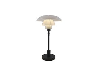 ABAJUR ISOLE OPALINO / GRAFITE (D)28,5CM (A)47CM 1XE27 BOLINHA MAX 60W IP20