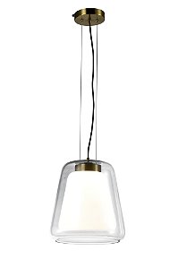 PENDENTE ALMA TRANSPARENTE / DOURADO (D)28CM (A)30CM 1XLED INTEGRADO 9,2W 3000K 667LM IP20
