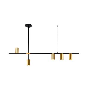 PENDENTE MORSE DOURADO / PRETO (L)5CM (C)123CM (A)40CM 5XE27 BOLINHA MAX 40W IP20
