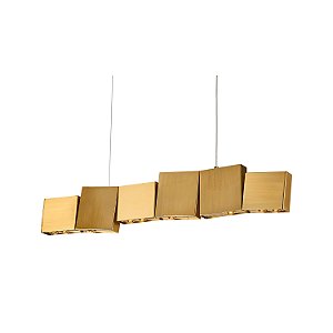 PENDENTE TERO DOURADO / BRANCO (L)3,6CM (C)82,5CM (A)15CM 1XLED INTEGRADO 18W 3000K 1080LM IP20