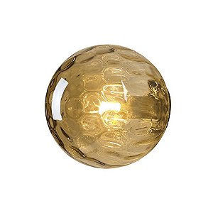 ARANDELA BLOMMA AMBAR / DOURADO (D)12CM (A)12CM 1XG9 HALOPIN COB MAX 5W IP20