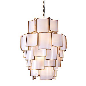 PENDENTE HERITAGE DOURADO / LEITOSO (D)80CM (A)87CM 24XE27 BOLINHA MAX 15W IP20