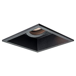 SPOT SLIM FRAME EMBUTIR PRETO (L)9,15CM (C)9,15CM (A)5,32CM 1XGU10 MR16/MR11 MAX 50W IP20