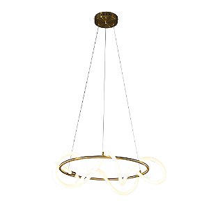 PENDENTE MANTRA DOURADO (D)60CM (A)30CM 1XLED INTEGRADO 35W 2700K 2625LM IP20