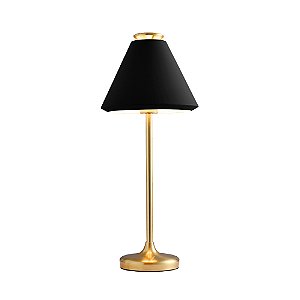 ABAJUR PICCOLO PRETO / DOURADO (D)23CM (A)58CM 1XE27 BOLINHA MAX 40W IP20