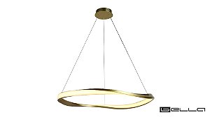 PENDENTE MOBIUS DOURADO (D)80CM (A)3CM 1XLED INTEGRADO 36W 3000K 2880LM IP20