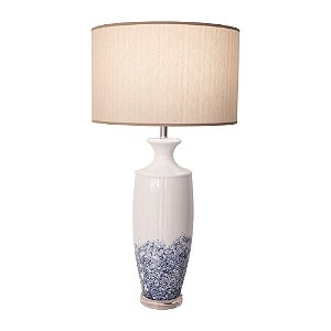 ABAJUR ARTISANO CROMADO / AZUL (D)20CM (A)70CM 1XE27 BULBO MAX 40W IP20 (SOMENTE BASE)