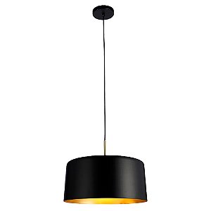PENDENTE BOT PRETO / DOURADO (D)50CM (A)38,5CM 1XE27 BULBO MAX 40W IP20