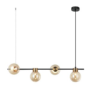 PENDENTE TUTU PRETO / DOURADO (L)28,5CM (C)84CM (A)20CM 4XG9 HALOPIN COB MAX 25W IP20