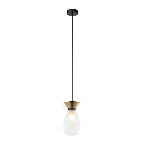 PENDENTE KITO BRONZE / TRANSPARENTE (D)13CM (A)24,5CM 1XG9 HALOPIN SMD MAX 25W IP20