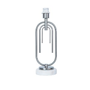 ABAJUR MÔNACO NIQUELADO / BRANCO (D)14CM (A)42CM 1XE27 BULBO MAX 40W IP20 (SOMENTE BASE)