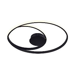 PLAFON ÓRBITA PRETO (D)54CM (A)2CM 1XLED INTEGRADO 35W 3000K 2060LM IP20