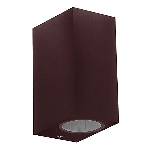ARANDELA DOTS SQUARE MARROM (L)7,2CM (C)9,5CM (A)15CM 2XGU10 MR16 MAX 50W IP65