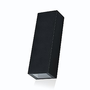 ARANDELA QUADRA PRETO (L)4,2CM (C)3,2CM (A)12CM 2XLED INTEGRADO 2,5W 3000K 150LM IP65