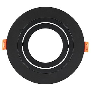 SPOT CONECTA ABS EMBUTIR (REDONDO) PRETO (D)13CM (A)2,7CM 1XE27 PAR20 MAX 50W IP20