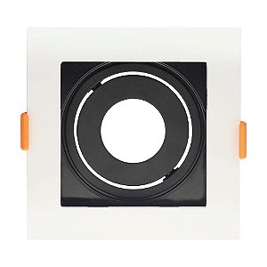 SPOT CONECTA ABS EMBUTIR (QUADRADO) BRANCO / PRETO (L)10,2CM (C)10,2CM (A)4,15CM 1XGU10 MR11 MAX 50W IP20