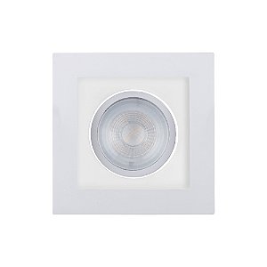 SPOT POLI EMBUTIR BRANCO (L)10,2CM (C)10,2CM (A)5,3CM 1XLED 5W 36° 2700K 350LM IP20