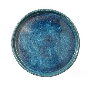 PRATO REDONDO CERÂMICA ESMALTADO IMPORTADO AQUA D36CM X A05CM