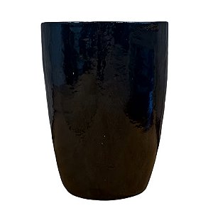 VASO VIETNAMITA CERÂMICA IMPORTADO MONACO MÉDIO PRETO D45CM X A60CM