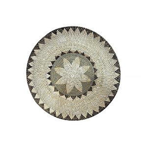 PRATO DECORATIVO EM RATTAN BRANCO 70CM