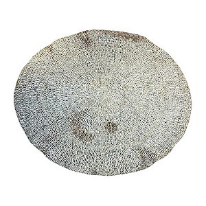 TAPETE TRANÇADO EM FIBRA NATURAL BRANCO 150 CM