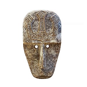 MÁSCARA DECORATIVA DAN TRIBAL EM MADEIRA L22CM X A62CM