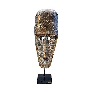MÁSCARA DECORATIVA NGIL TRIBAL EM MADEIRA MÉDIO L30CM X A52CM