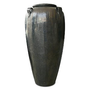 VASO VIETNAMITA CERÂMICA IMPORTADO ROMA GRAFITE GRANDE D56CM X A116CM