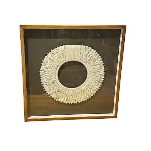 QUADRO COLAR BALI CONCHAS MARINHAS A63CM X L63CM