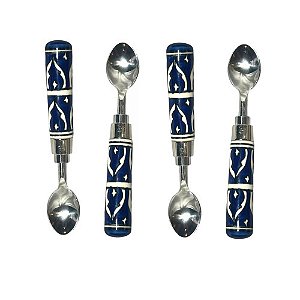 CONJUNTO DE COLHERES EM PORCELANA 4 PEÇAS