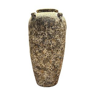 VASO VIETNAMITA CERÂMICA IMPORTADO ROMA ATLANTIS CHAMPAGNE GRANDE D56CM X A116CM