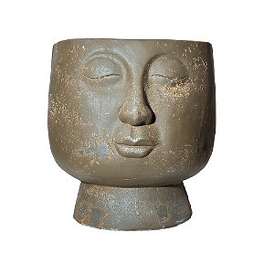 CACHEPOT FACE EM RESINA D30CM X A30CM