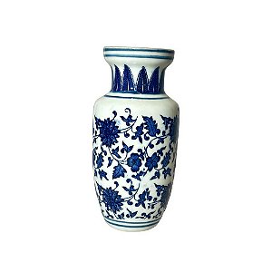 MINI FLOREIRO IMPORTADO PORCELANA AZUL E BRANCA COBALTO D06 X A13CM