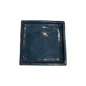 BANDEJA EM CERÂMICA ESMALTADA IMPORTADA AQUA L25CM X A04CM X P30CM