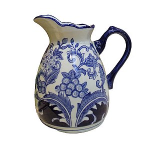 JARRO EM PORCELANA AZUL E BRANCA DESTINY A22CM