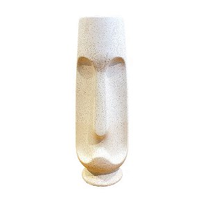 MORINGA CERÂMICA BRANCA MOAI GRANDE D16CM X A48CM