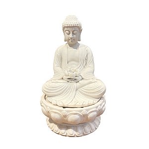 FONTE BUDA LOTUS ILUMINADA MARMORITE 50CM