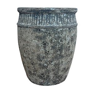 VASO VIETNAMITA CERÂMICA IMPORTADO BUDAPESTE ATLANTIS CHAMPAGNE GRANDE D55CM X A70CM